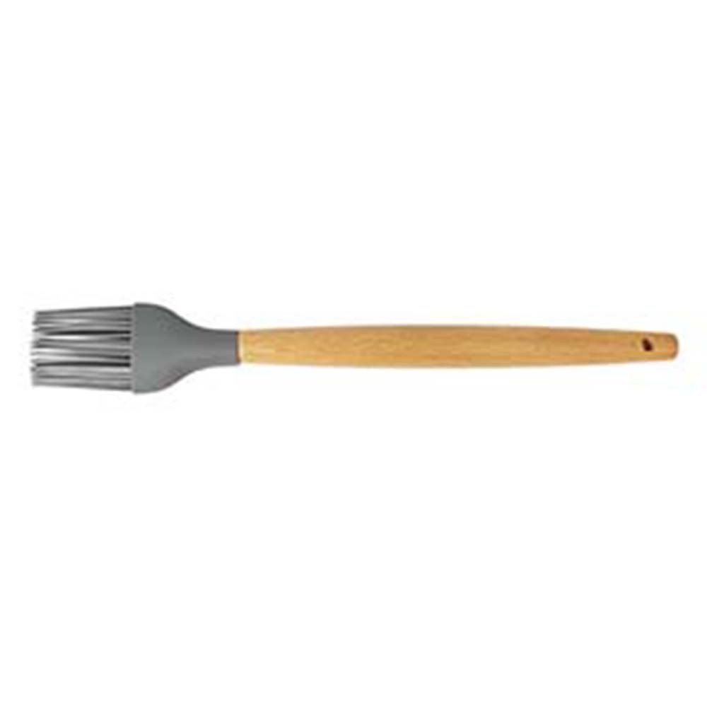 Pincel de Cozinha Culinário Silicone Espátula 27cm Utensílio Cabo Madeira Confeitar - 8664 Mor