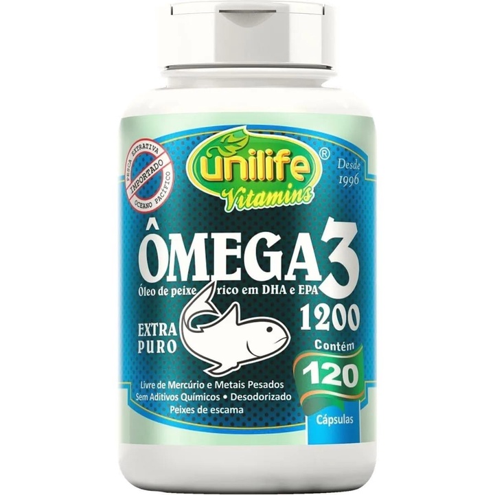Ômega 3 Óleo De Peixe Dha E Epa 120 Cáps 1200mg possui diversos