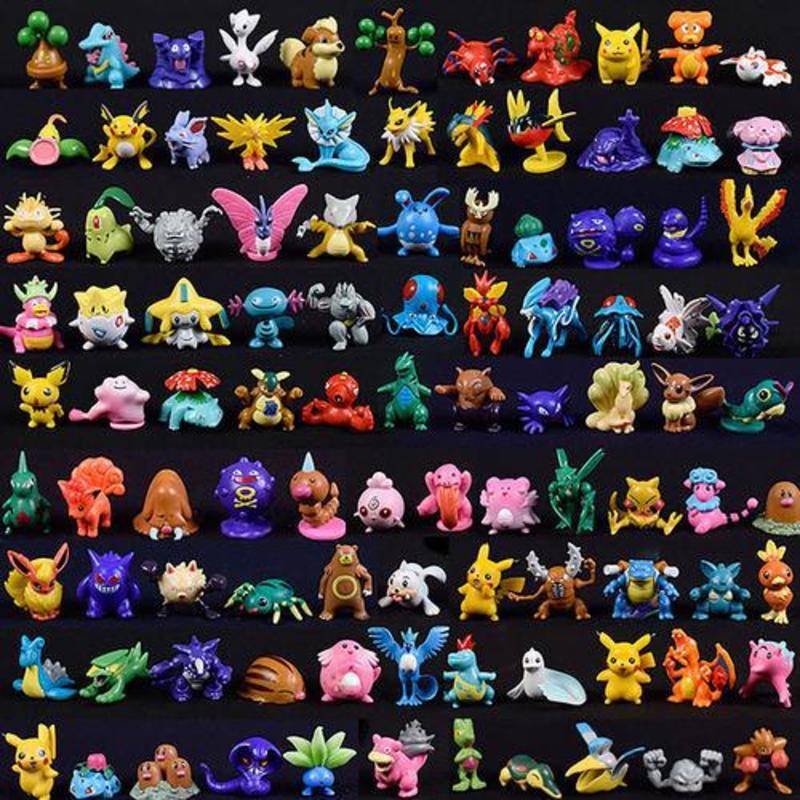 Kit 15 Miniaturas Pokémon 2-3cm Coleção Brinquedo
