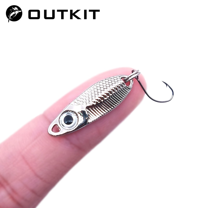 Mini Isca De Pesca lure 1.5g2.5g3.5g Colher De metal Minnow Peixe Pequeno jig De Anzol Simples Truta Quente