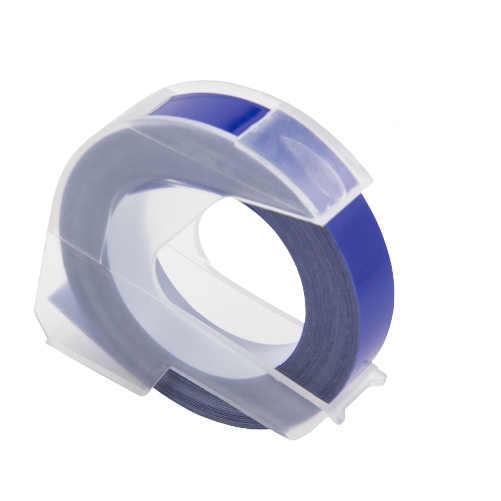 Fita Vinílica Azul Vinil Compatível Dymo Rotulador Manual 3D535 12mm