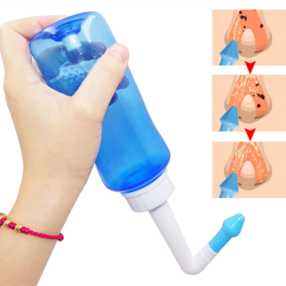 Limpador/Higienizador/Lavador/Irrigador/Lavagem Nasal 300/500 ml 2 bicos  adulto e infantil para alergia e sinusite Pronta entrega | Shopee Brasil