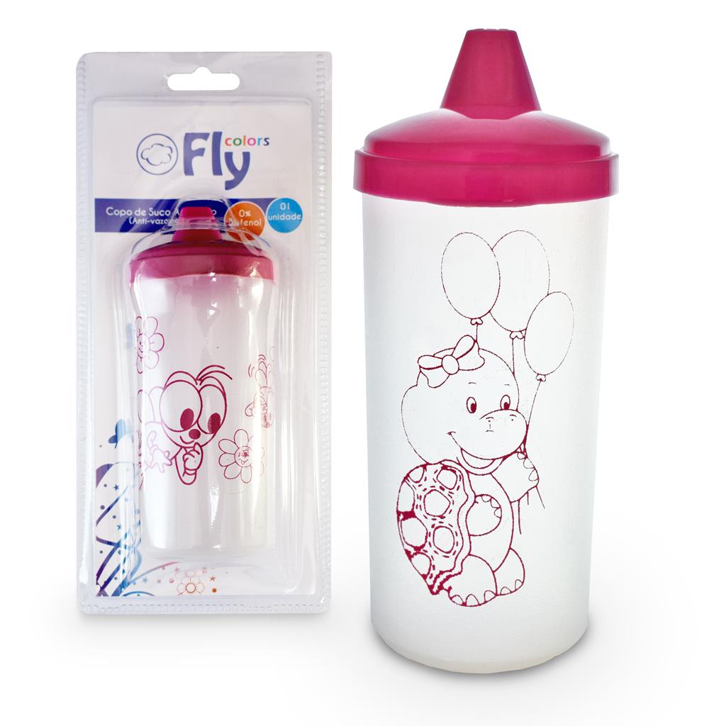 Copo Infantil Copinho Antivazamento Bebe Treinamento 240ml - Mom & Baby