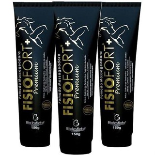 Kit 2 Pomada Massageadora Original Fisio Forte Preta Premium em Oferta na Shopee