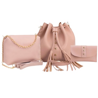 kit  baú 3 peças Bolsa Feminina Transversal