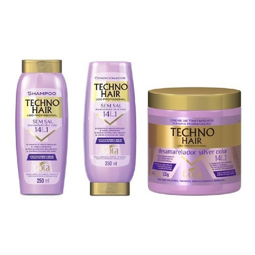 Kit Techno Hair Desamarelador - 3 Produtos