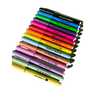 Marca Texto Up Newpen Ponta Chanfrada 2-4mm 1 Unidade Cores Variadas Com Frases
