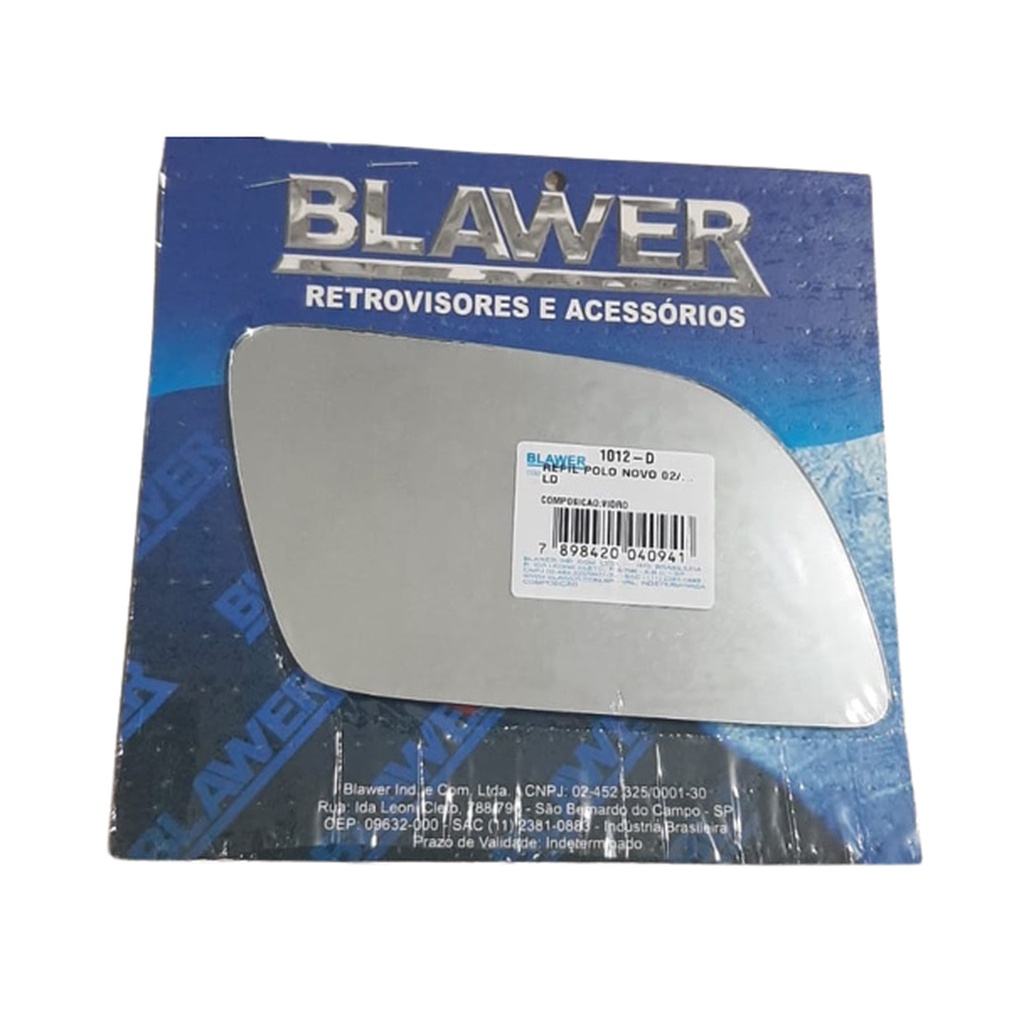 Refil Lente Espelho Retrovisor Polo 2002 Em Diante Ld
