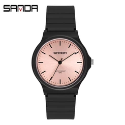 SANDA Relógio Feminino Impermeável Moda Digital Esportivo