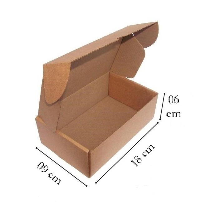 50 Caixas de Papelão Auto montável C18xL09xA06