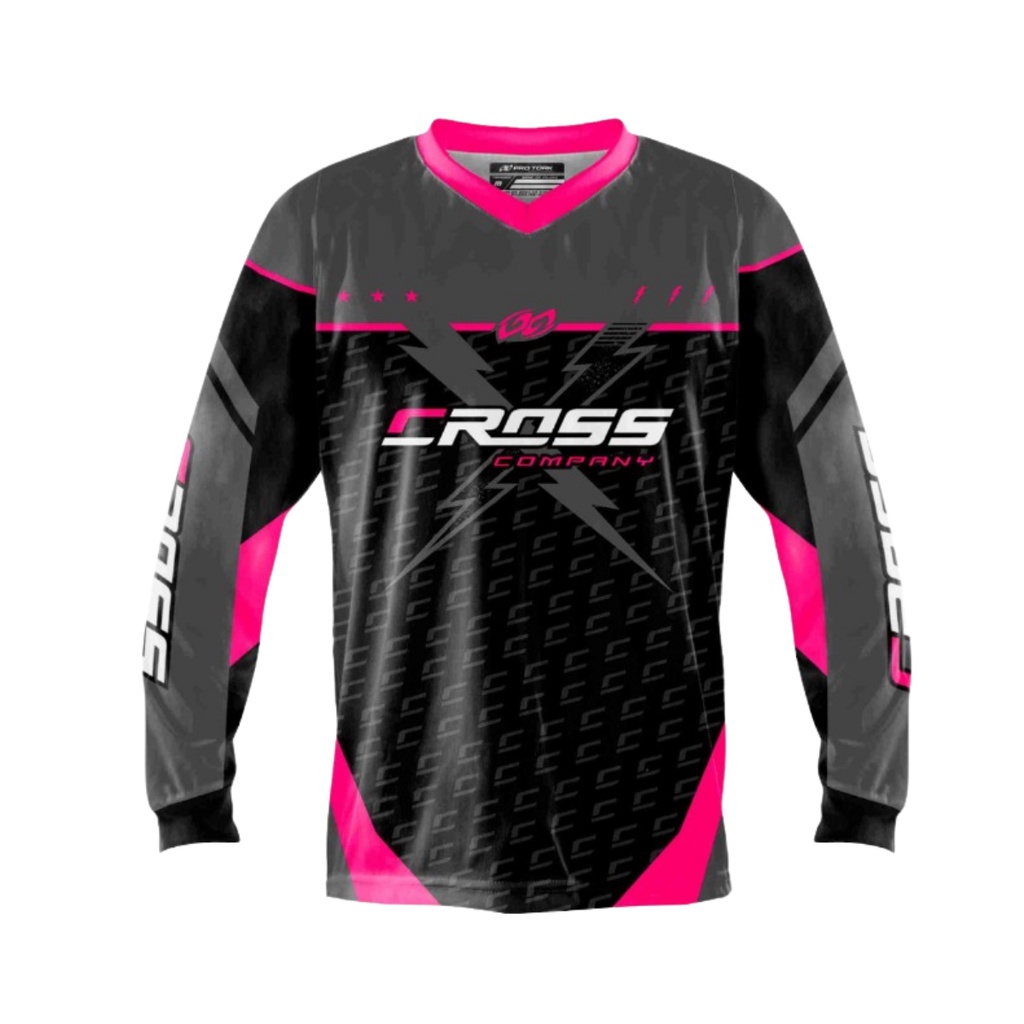 Camisa Rosa Feminina Adulto Motocross Trilha Off-Road 100% Poliéster Proteção UV Slim Manga longa em Oferta na Shopee