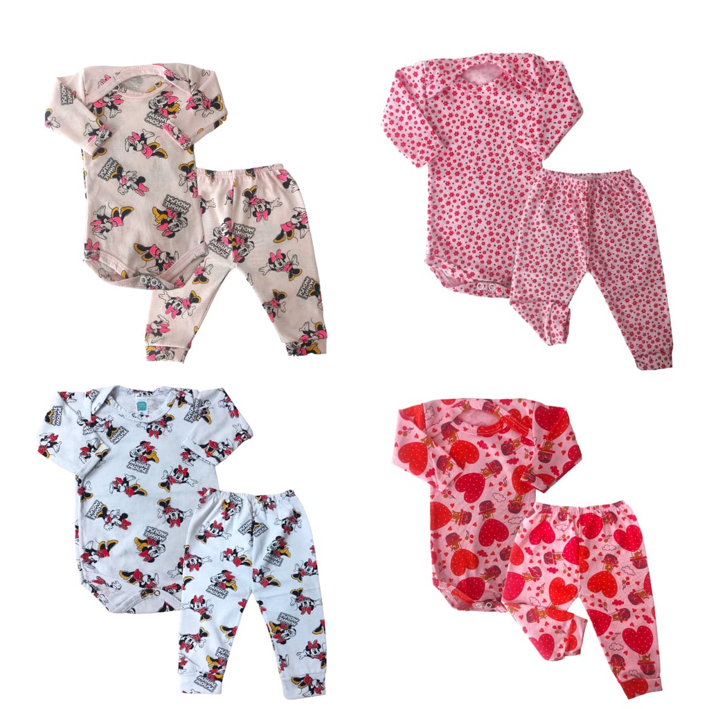 Kit 10 Peças Bebê Prematuro 5 Body + 5 Calça / Mijão / Culote  Estampados Roupa De Bebê Reborn Algodão