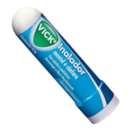 Vick Inalador 0,5g Descongestionante Nasal Com Mentol E Cânfora Alívio Respiração