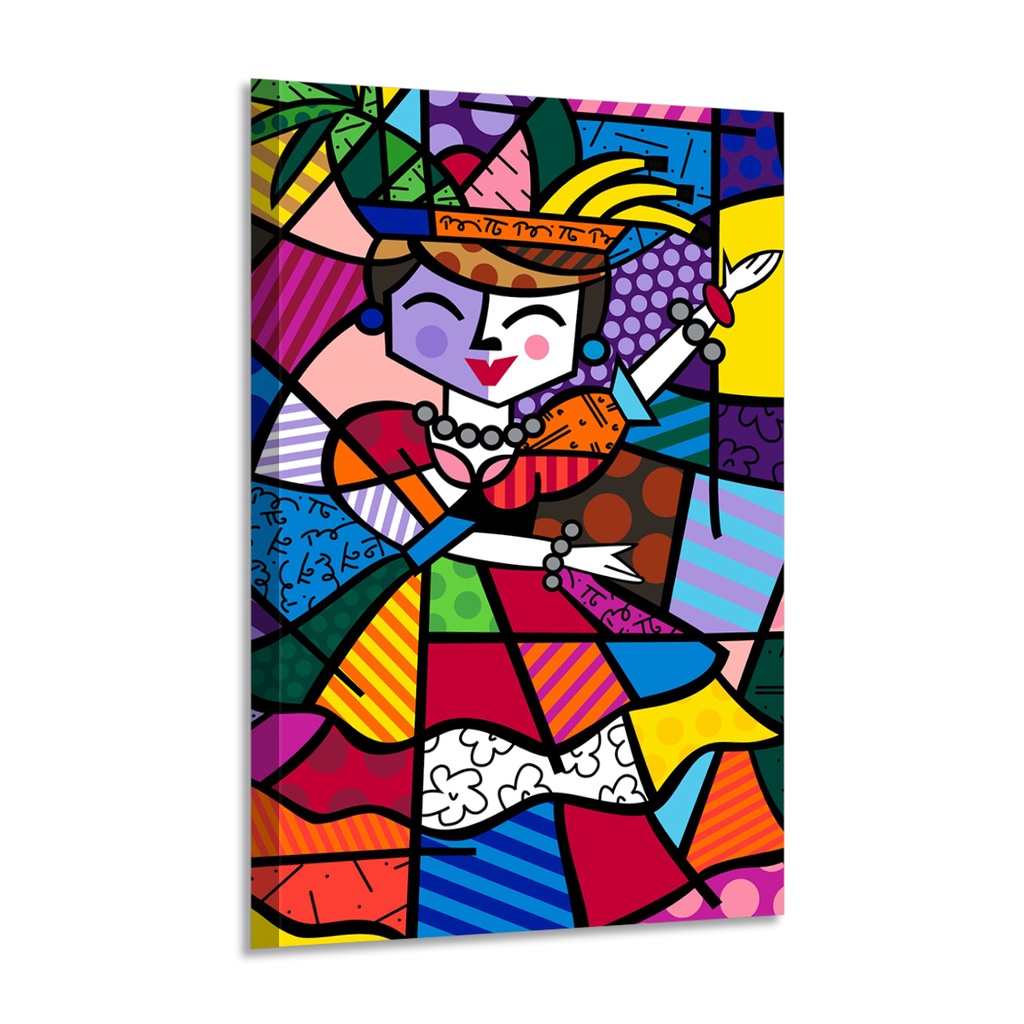 Quadro Decorativo Para Sala Romero Britto Baiana
