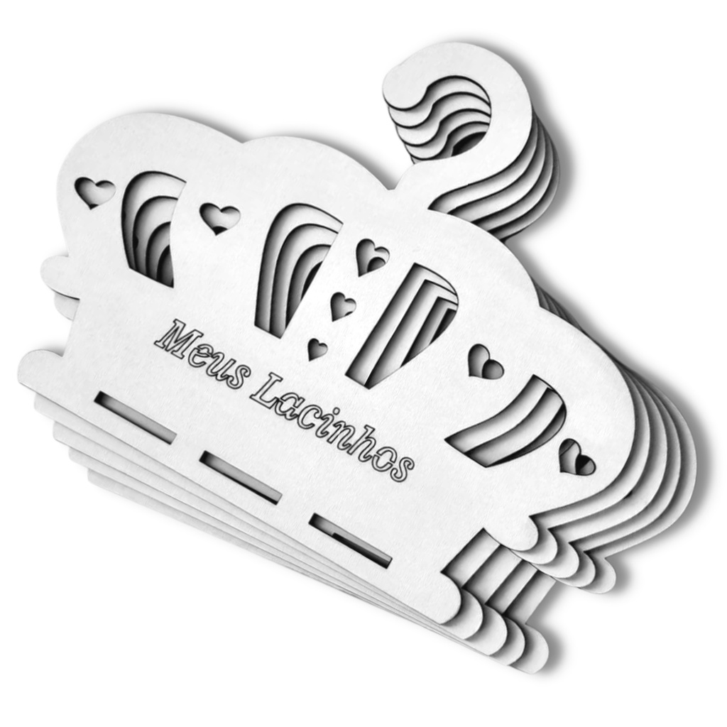 Kit 5 Porta Lacinhos Cabides Porta Laços Coroa Branco MDF em Oferta na Shopee