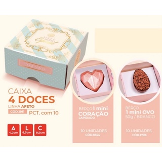 10 caixas para ovo de Páscoa 50 gramas ovo ou coração lapidado linha afeto páscoa 2025// em Oferta na Shopee