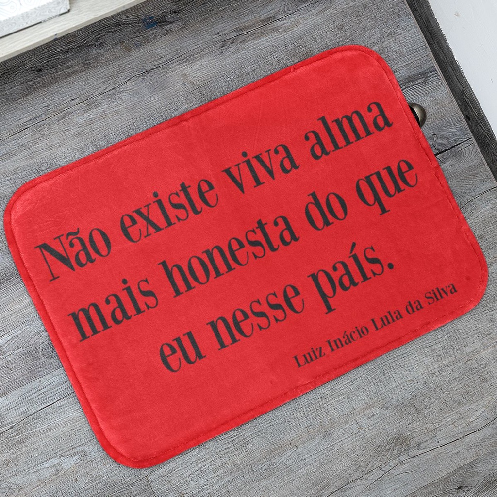 Tapete Porta de Entrada Lula Alma Livre para Entrada, Quarto, Sala e Diversos 55x35