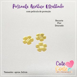 PASSANTE ELÁSTICO - APLIQUE - RECORTE ACRÍLICO - FLORZINHA - FLOR - PARA CADERNOS, AGENDAS, PLANNERS, ENCADERNAÇÃO E CARTONAGEM