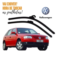 Par de Palheta Para-brisa VW Gol Saveiro G4 2005 2006 2007 2008 2009 2010 2011 2012