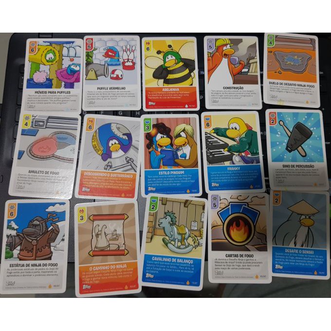 Lote 30 Cartas Club Penguin - Desafio Ninja - Sem Repetição | Shopee Brasil