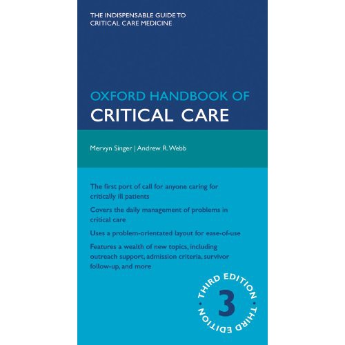 LIVRO OXFORD HANDBOOK OF CRITICAL CARE - 3ed - MERVIN SINGER