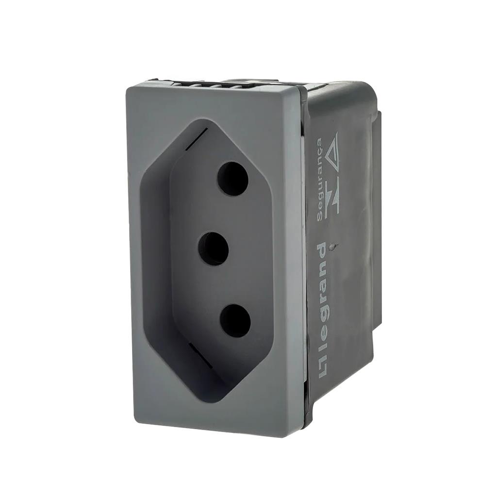 Modulo Tomada 2 P+T 1 Posto 10a 250v Cinza PialPlus em Oferta na Shopee