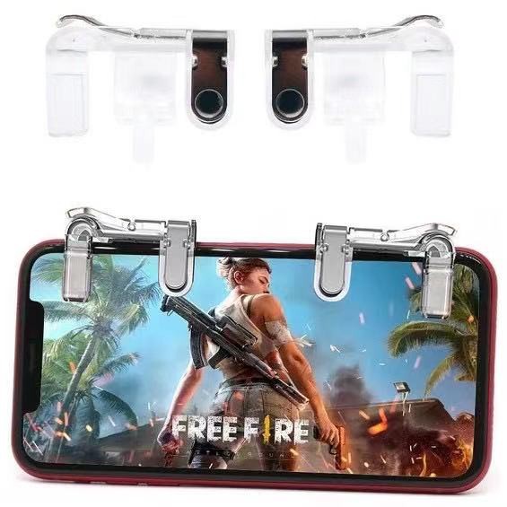 Gatilho Free Fire Botões R1 L1 Jogo De Tiro P/ Celular Par De Joystick 4.8