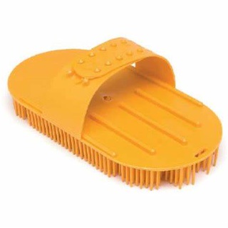 Escova plastica de mao c/ alça regulavel p/ caes, gatos e cavalos - Cores sortidas em Oferta na Shopee