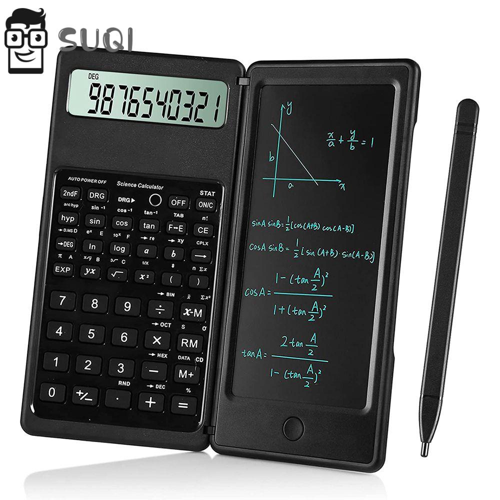 SUQI LCD Dobrável Calculadora Científica De Matemática Grande Display 10 Dígitos Digital Com Caneta Stylus Para Escritório Escolar Almofada De Desenho Função Uma Mesa De Escrita Apagável/Multicolor