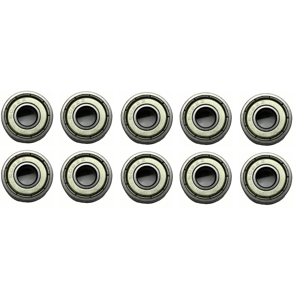 10 Rolamentos 608zz Skate Patins 8x22x7 Kit 10 Rolamento 608 zz - Skateboard Spinner Roller Patinete Melhor preço com Nota Fiscal
