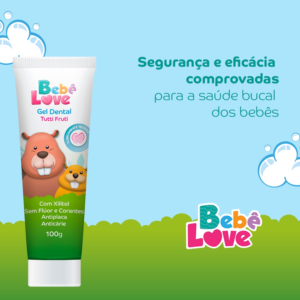 Gel Dental Bebe Love Sem Fluor E Sem Corante Infantil Shopee Brasil