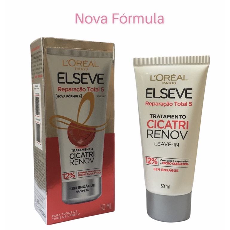 Leave in de tratamento Cicatri Renov Elseve Loreal Paris Reparação ...