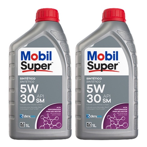 Kit 2 Óleos Motor Mobil Super 5w30 Sintético Diesel em Oferta na Shopee
