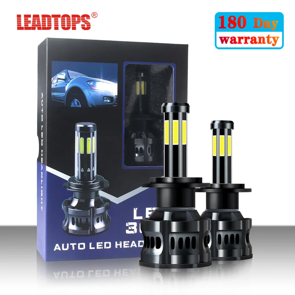 LEADTOPS 1 Pair LED Car Headlight H4 H7 H11 H8 H1 9005 HB3 9006 HB4 ...