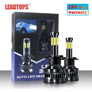 LEADTOPS [8 lados] 1 Par Farol de Carro LED H4 H7 H11 H8 H1 9005 HB3 9006 HB4 9003 HB2 LED Farol de Neblina 110W 12V Lâmpadas