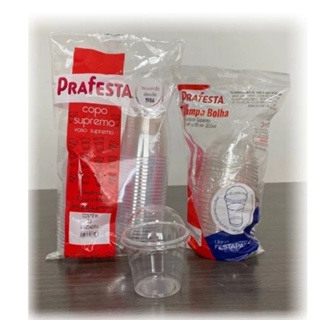 Copo Bolha com Tampa PRA FESTA  150ml 50Unid em Oferta na Shopee