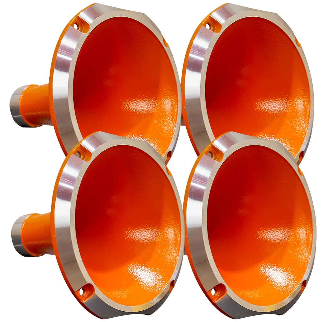 Kit 4 Corneta Boca Cone Rosca Alumínio Jarrão Caneca Laranja - Spare Parts and Accessories for Vehicles