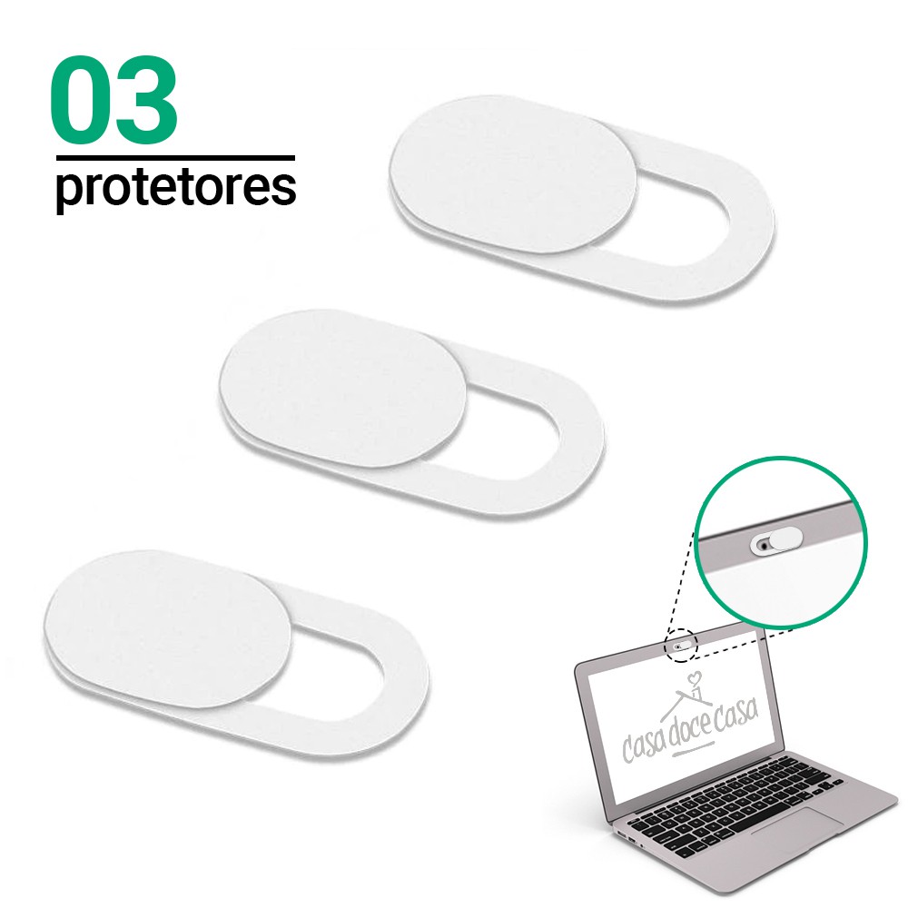 Kit 3 Protetor Tampa Camera Webcam Anti Espião Macbook iMac