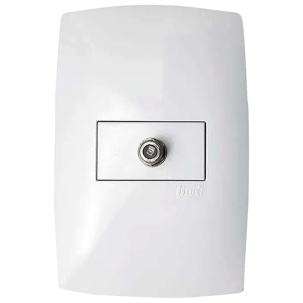 Conjunto Tomada Antena Tv Cabo Coaxial 20a 250v 4x2 Bc Home em Oferta na Shopee