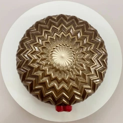 1~4 Forma BWB Com Silicone Semiprofissional, Doces Finos Chocolates Cód. 3654 - Bolo Textura Chevron (CHOCO)