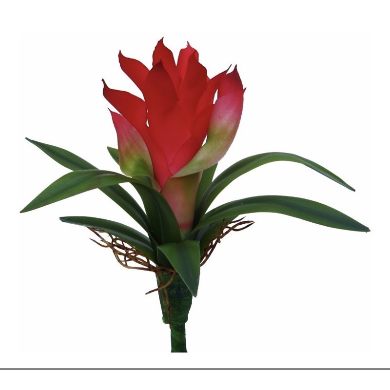 Bromélias Flores Folhas Silicone Vermelhas e Amarelas | Shopee Brasil