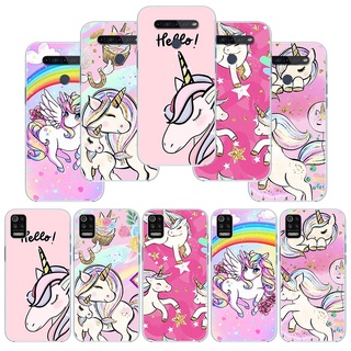 Capa De Celular Transparente Com Desenho De Unicórnio Para LG K71/K61/Q61/K52/K51S/K50S/K41S/K40S/K40/K22/K12 Plus