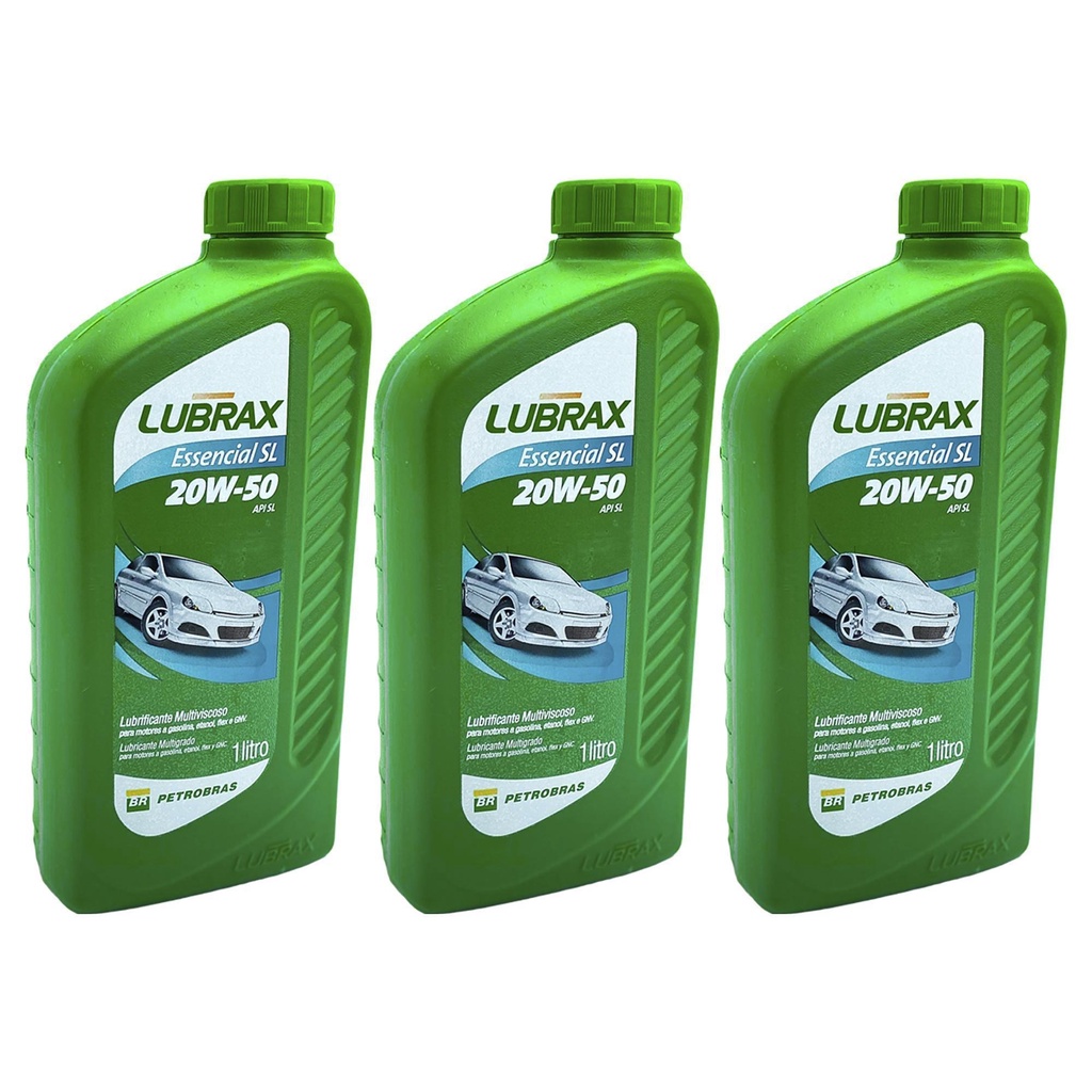 Kit Óleo lubrificante de motor 20W50 Lubrax Essencial Sl Mineral 3 Litro em Oferta na Shopee