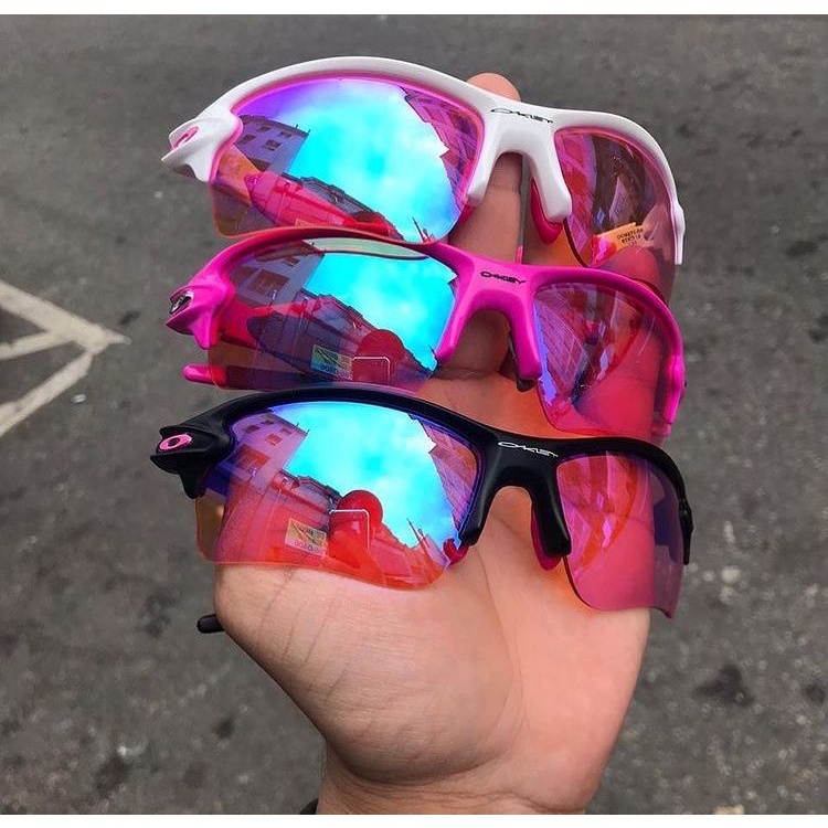 Óculos de Sol Oakley Flak Jacket 2.0 Rosa/Preta Lentes Prizm Top