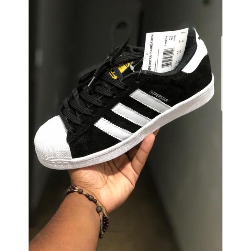 T NIS ADIDAS SUPERSTAR FOUNDATION PRETO VELUDO IMPORTADO