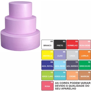 Bolo Cenográfico 3 Bases Cores a Sua Escolha Maquete de Isopor Moldado Eva Sem Emenda Top Festa