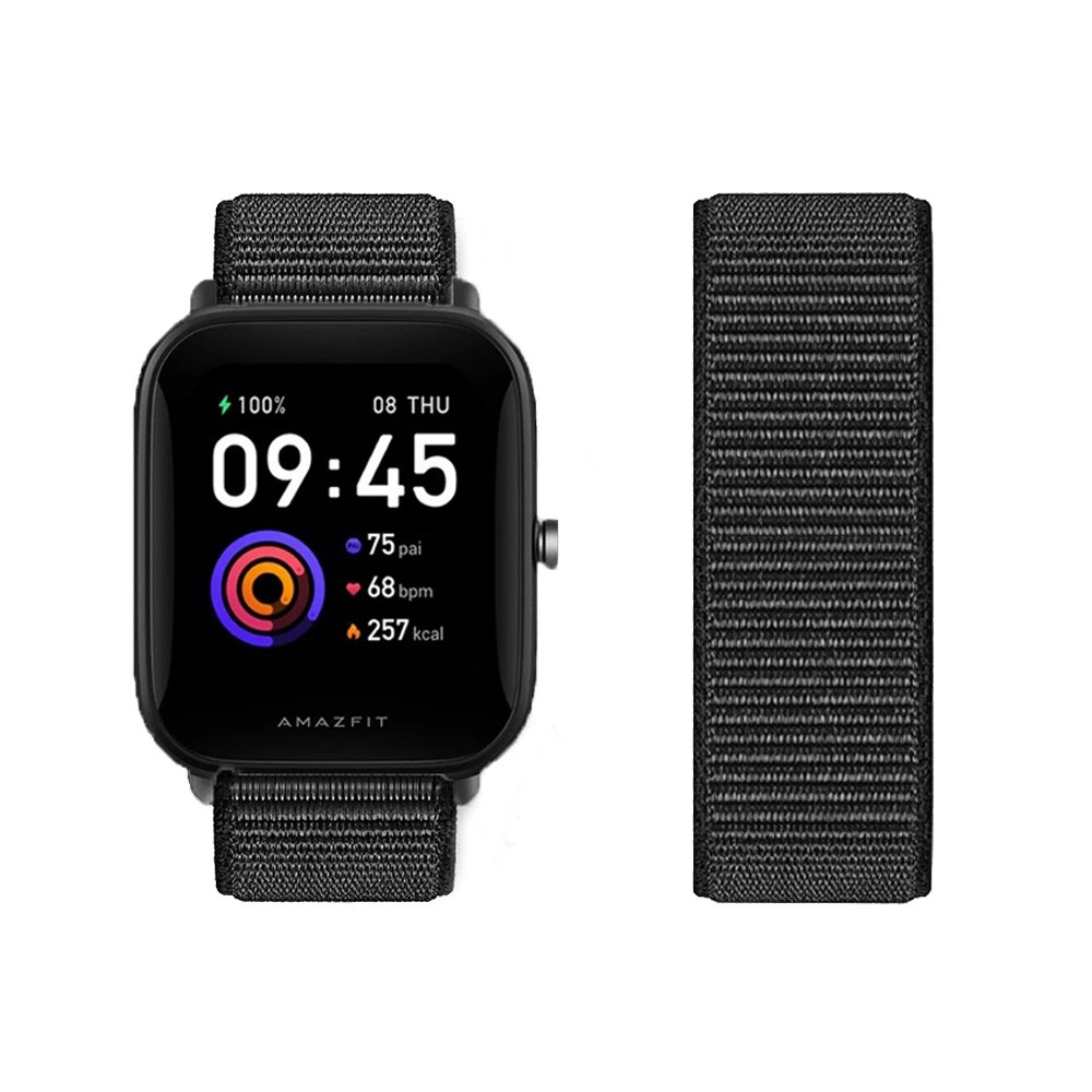 20mm Nylon Strap Pulseira Para Xiaomi Huami Amazfit Bip U Pro GTS3 GTS 2 Mini GTR 42mm — imagem 2 de 2