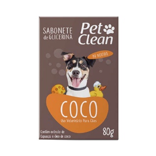 Sabonete Coco para Cães e Gatos Pet Clean 80g