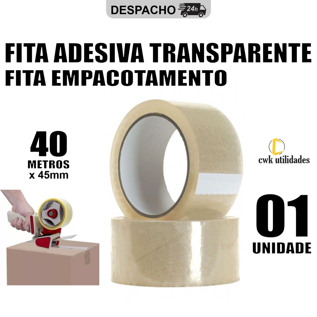 Fita Adesiva Transparente Mm X M Durex Empacotamento Embalar Desconto No Pre O