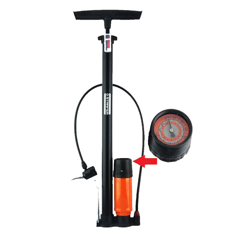 Bomba de Ar Manual com Reservatório e Manômetro 160psi - Starfer